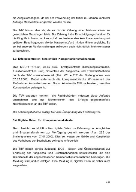 Stellungnahme zum Ergebnis des Anhörungsverfahrens - BVBB eV