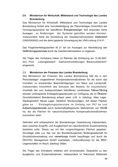 Stellungnahme zum Ergebnis des Anhörungsverfahrens - BVBB eV