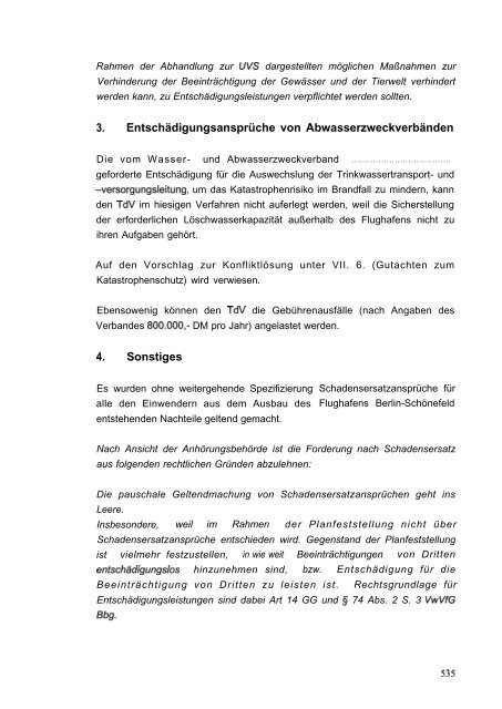 Stellungnahme zum Ergebnis des Anhörungsverfahrens - BVBB eV