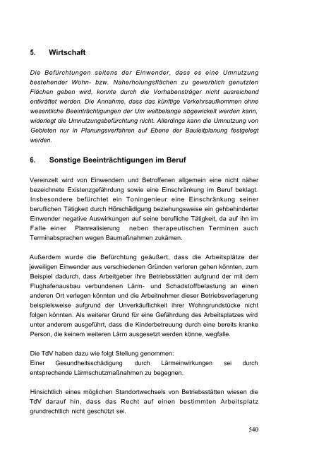 Stellungnahme zum Ergebnis des Anhörungsverfahrens - BVBB eV