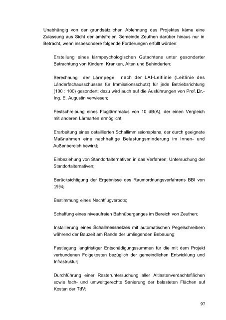 Stellungnahme zum Ergebnis des Anhörungsverfahrens - BVBB eV