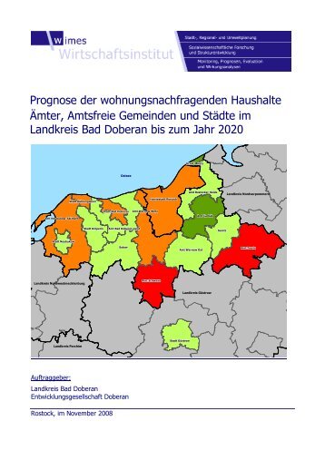 Prognose der wohnungsnachfragenden Haushalte Ämter, Amtsfreie ...