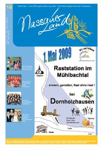 Mitteilungsblatt Ausgabe 18 - Verbandsgemeinde Nassau