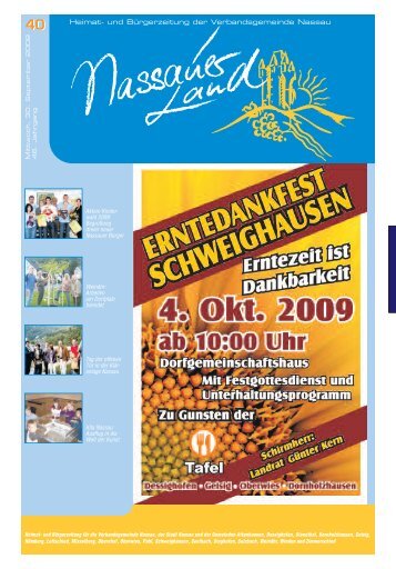 Mitteilungsblatt Ausgabe 40 - Verbandsgemeinde Nassau