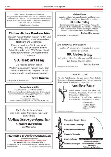 Amts- und Mitteilungsblatt der Stadt Ludwigsstadt