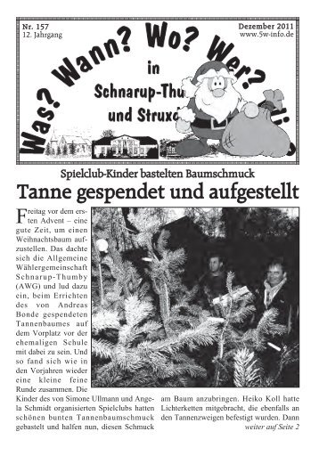 Dezember 2011 - Wann? Wo? Wer? Wie? in Schnarup-Thumby