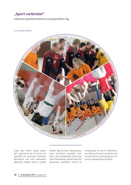 Mittendrin Ausgabe 20, Sommer 2011 - Stiftung Scheuern