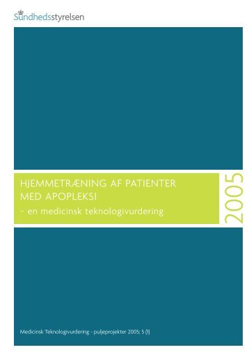 Hjemmetræning af patienter med apopleksi – en ... - Hjernetips.dk