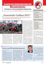 „Feuerwehr Cottbus 2015“ - Dev - Feuerwehr