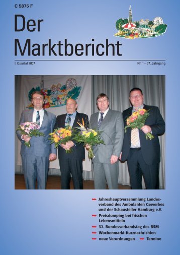Marktbericht I. Quartal 2007 - Hamburger Wochenmärkte