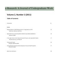 e-Research: A Journal of Undergraduate Work - Chapman University