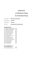 Niederschrift zur öffentlichen Sitzung der ... - Mattsee
