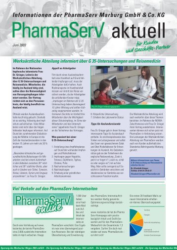 Informationen der PharmaServ Marburg GmbH &Co.KG