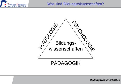 Bildungswissenschaften Informationsveranstaltung für Erstsemester ...