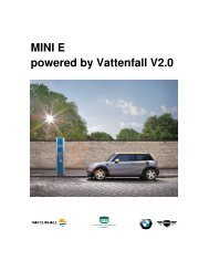 MINI E powered by Vattenfall V2.0 - Zukunftsweisende Förderung ...