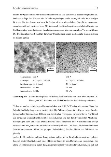 Hochratesynthese von Hartstoffschichten auf Siliciumbasis - Qucosa ...