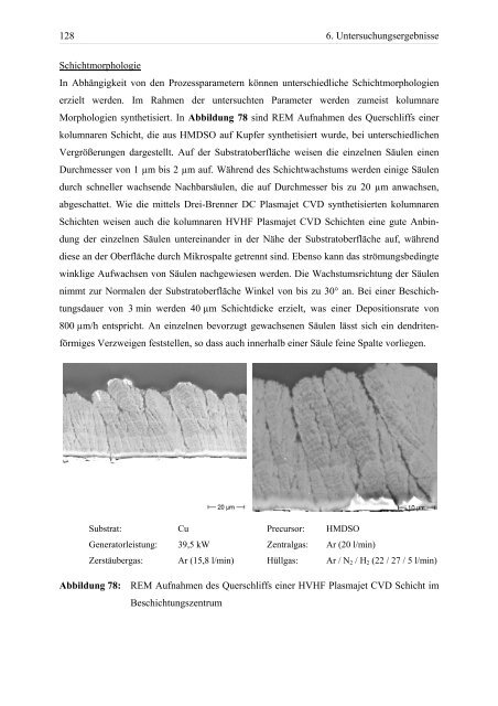Hochratesynthese von Hartstoffschichten auf Siliciumbasis - Qucosa ...