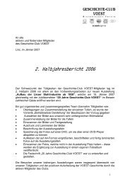 2. Halbjahresbericht 2006.pdf - Geschichteclub Stahl