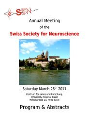 Program & Abstracts - Swiss Society for Neuroscience
