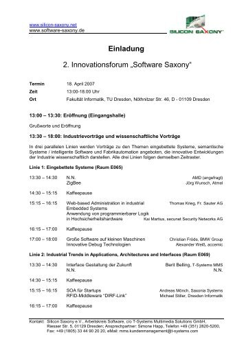 Einladung Innoforum_akt - Arbeitskreis Software