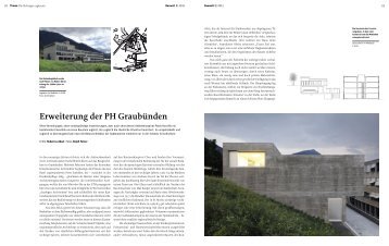 Erweiterung der PH Graubünden - Bauwelt