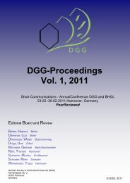 DGG-Proceedings Vol. 1, 2011 - (DGG) und des