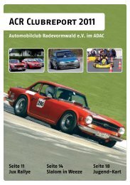 ACR Clubreport 2011 - AC Radevormwald