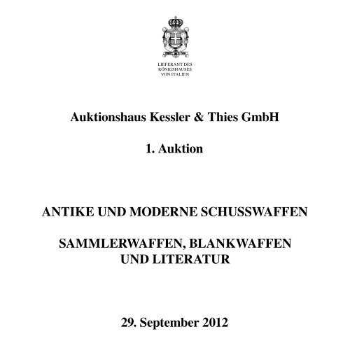 Auktionshaus Kessler Thies Gmbh 1 Auktion Antike Und