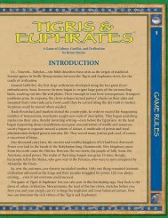 Tigris & Euphrates Rules - Mayfair Games