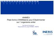 ANIMEX Plate forme d'ANIMalerie pour EXpérimenter sur l ...