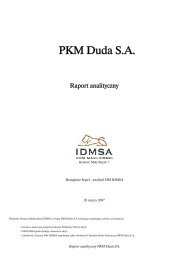 Wycena akcji PKM DUDA SA Rekomendacja: kupuj