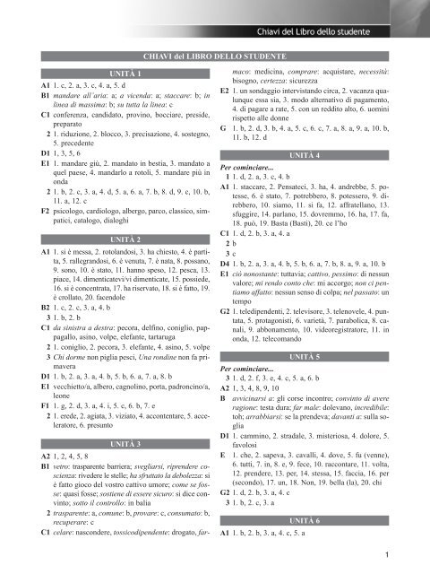 chiavi libro dello studente:Layout 1.qxd - Edilingua