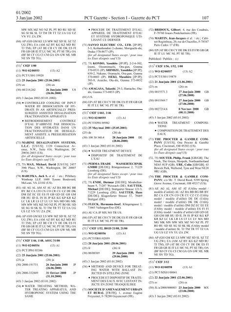 PCT/2002/1 : PCT Gazette, Weekly Issue No. 1, 2002 - WIPO