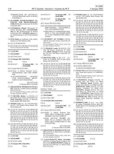 PCT/2002/1 : PCT Gazette, Weekly Issue No. 1, 2002 - WIPO