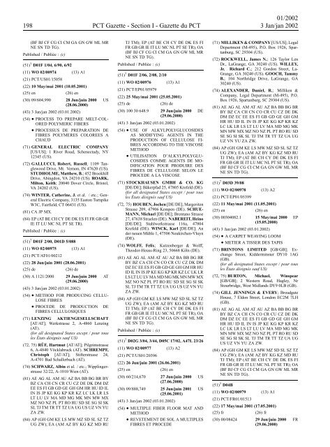 PCT/2002/1 : PCT Gazette, Weekly Issue No. 1, 2002 - WIPO