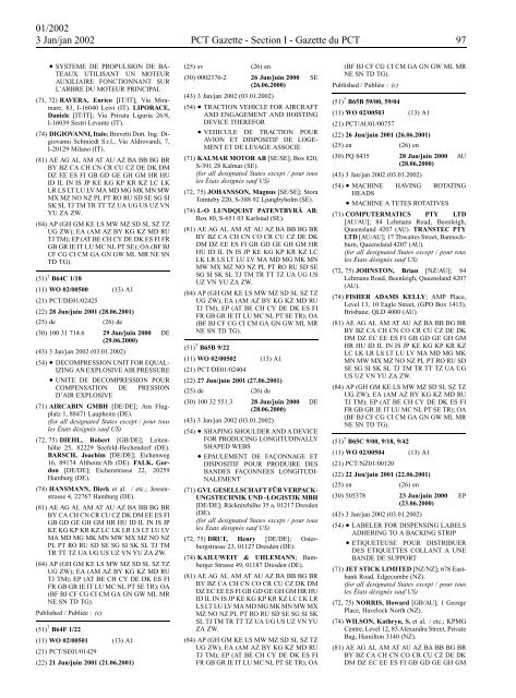 PCT/2002/1 : PCT Gazette, Weekly Issue No. 1, 2002 - WIPO