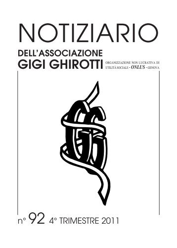 NOTIZIARIO - Associazione Gigi Ghirotti