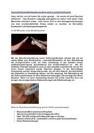 Raucherentwöhnung durch Softlasertherapie - Medicent Baden