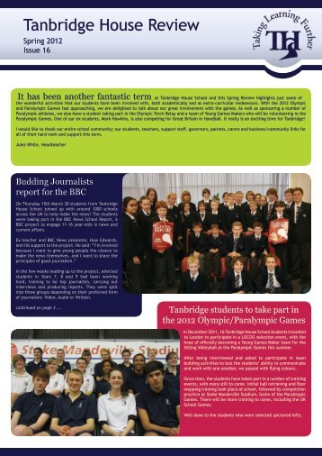 continued from page 1 - Tanbridge House School