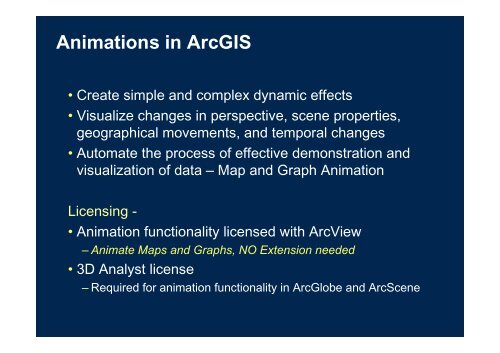 Visualizing ArcGIS Data with Graphs, Animations, and Reporting Tools