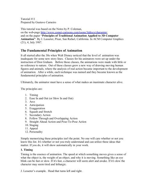 The Fundamental Principles of Animation The Fundamental Principles of Animation