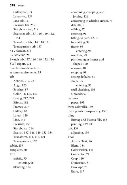 Table of Contents - Serif