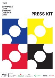 Download the 2011 press kit (PDF) - Montreux Jazz Festival