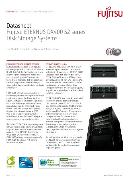 Datasheet: ETERNUS DX400 S2 - Anima BCI