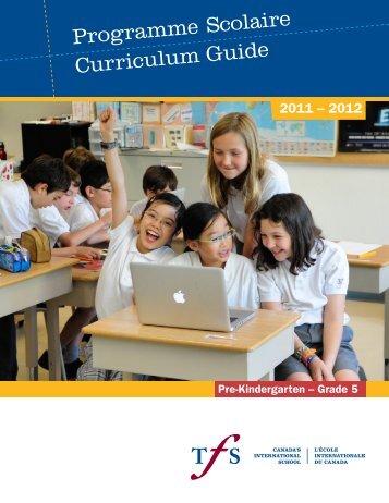 Curriculum Guide Programme Scolaire - Toronto French School