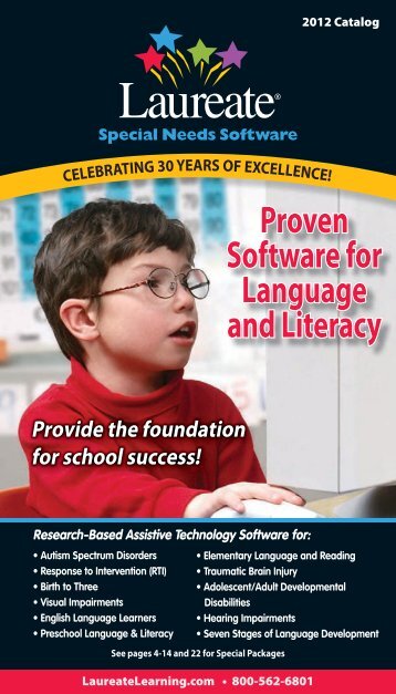 Laureate Special Needs Software Catalog - Laureate Learning ...