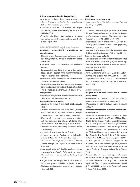 rapport d'activité 2010 (pdf - 12.7 M) - musée du quai Branly