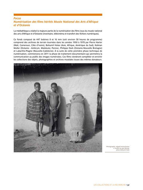 rapport d'activité 2010 (pdf - 12.7 M) - musée du quai Branly