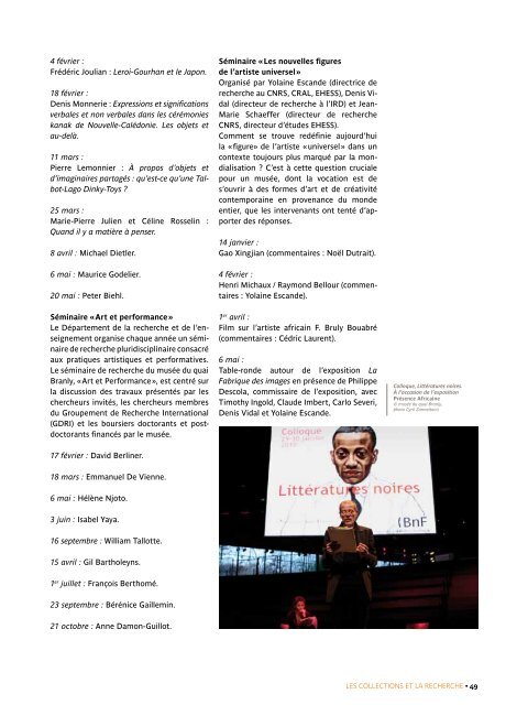 rapport d'activité 2010 (pdf - 12.7 M) - musée du quai Branly