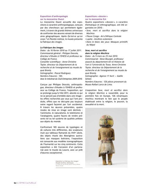 rapport d'activité 2010 (pdf - 12.7 M) - musée du quai Branly